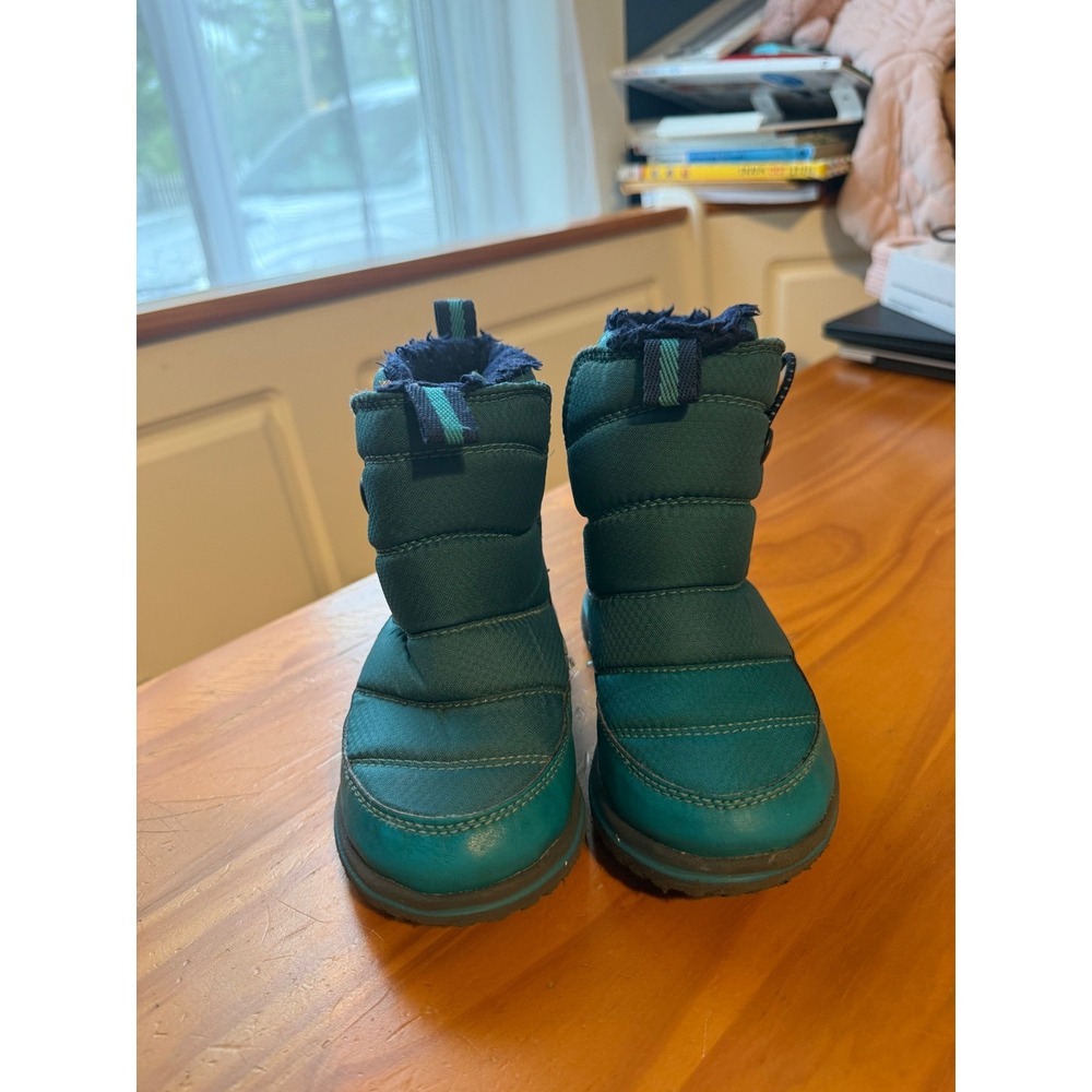 LL Bean Toddler 8 Ultralight Primaloft Winter Boots Teal Blue Snow Shoes 513074